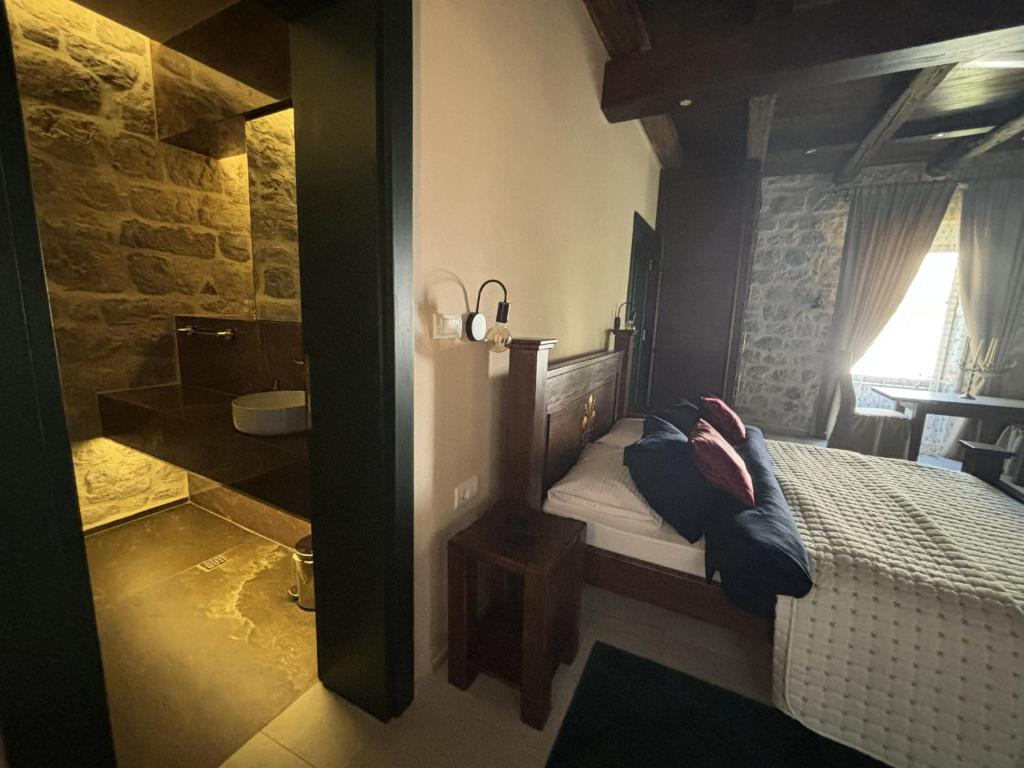Postel nebo postele na pokoji v ubytování KAŽIN supreme