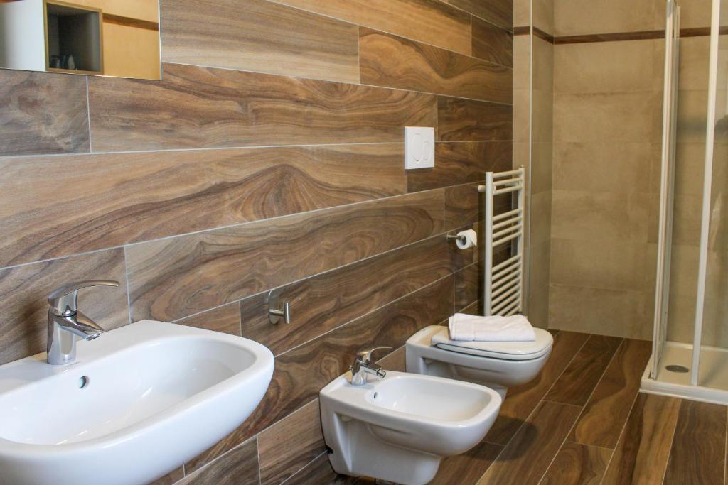 Koupelna v ubytování Agritur Maso Valli