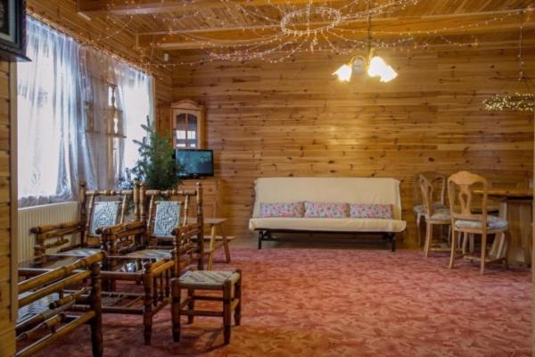 Postel nebo postele na pokoji v ubytování Drevenica Alica Hronec Nízke Tatry