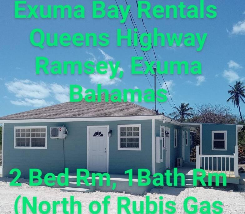Dom ze słowami Emma Bay Rental Queens Highway Ramsay Ambulance w obiekcie Exuma Bay Rentals Unit #1 w mieście Moss Town