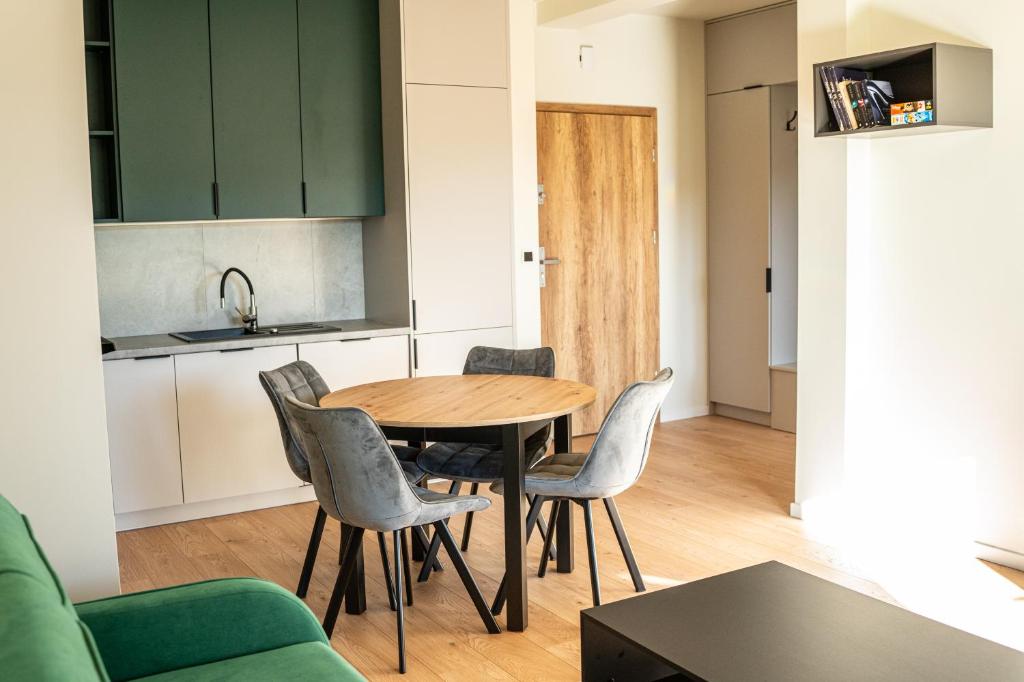 Η κουζίνα ή μικρή κουζίνα στο Apartamenty Lesko 37