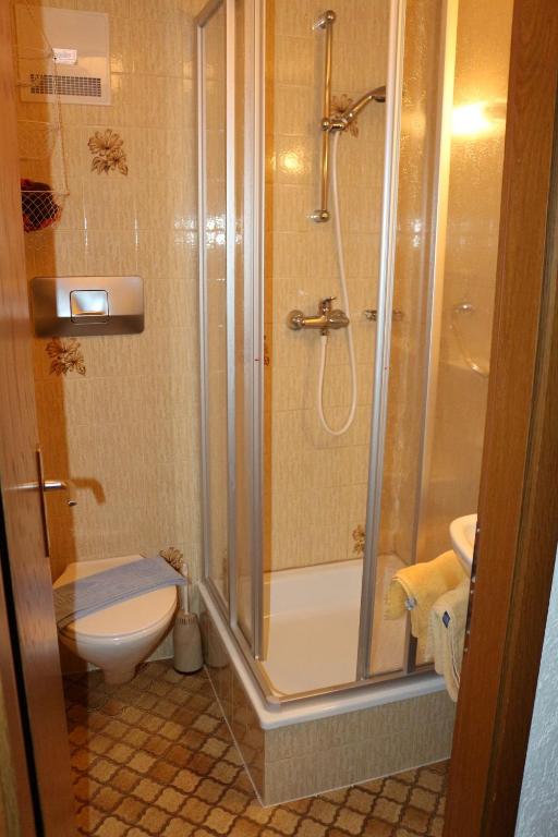 Koupelna v ubytování Haus Daheim