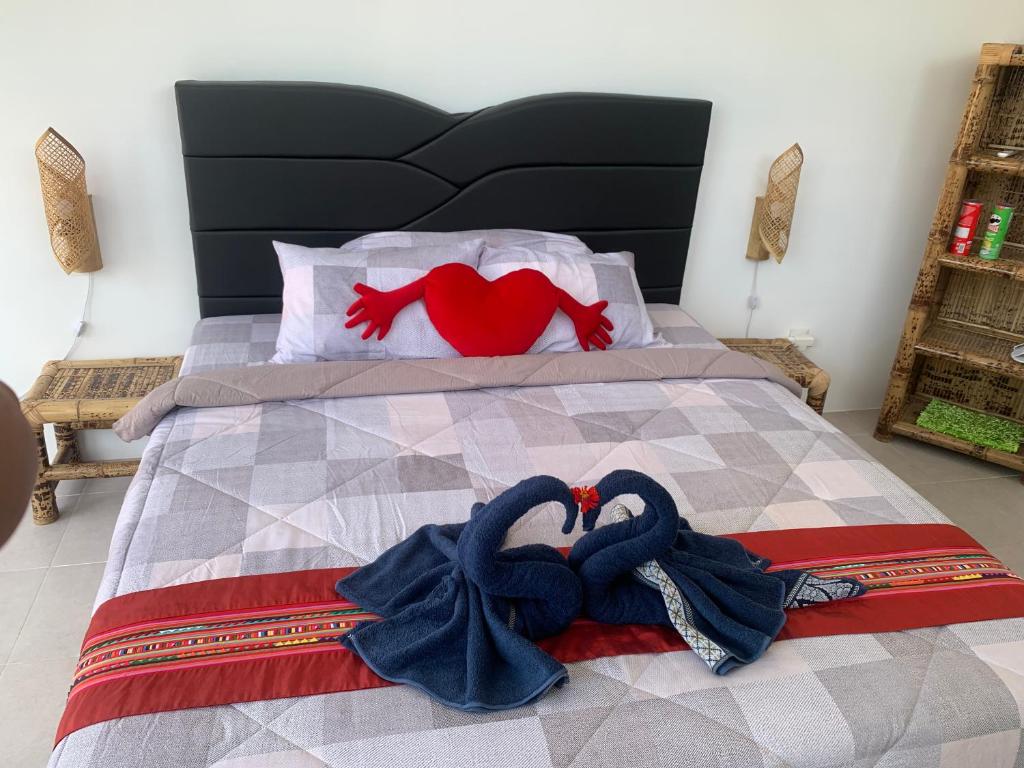 Postel nebo postele na pokoji v ubytování Gili Davidoff Upstairs Budget And Deluxe