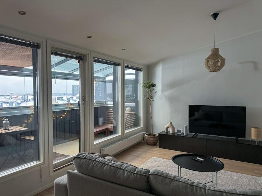 Image showcasing Private rooftop apartment with sauna in the city centre, Helsinki ...