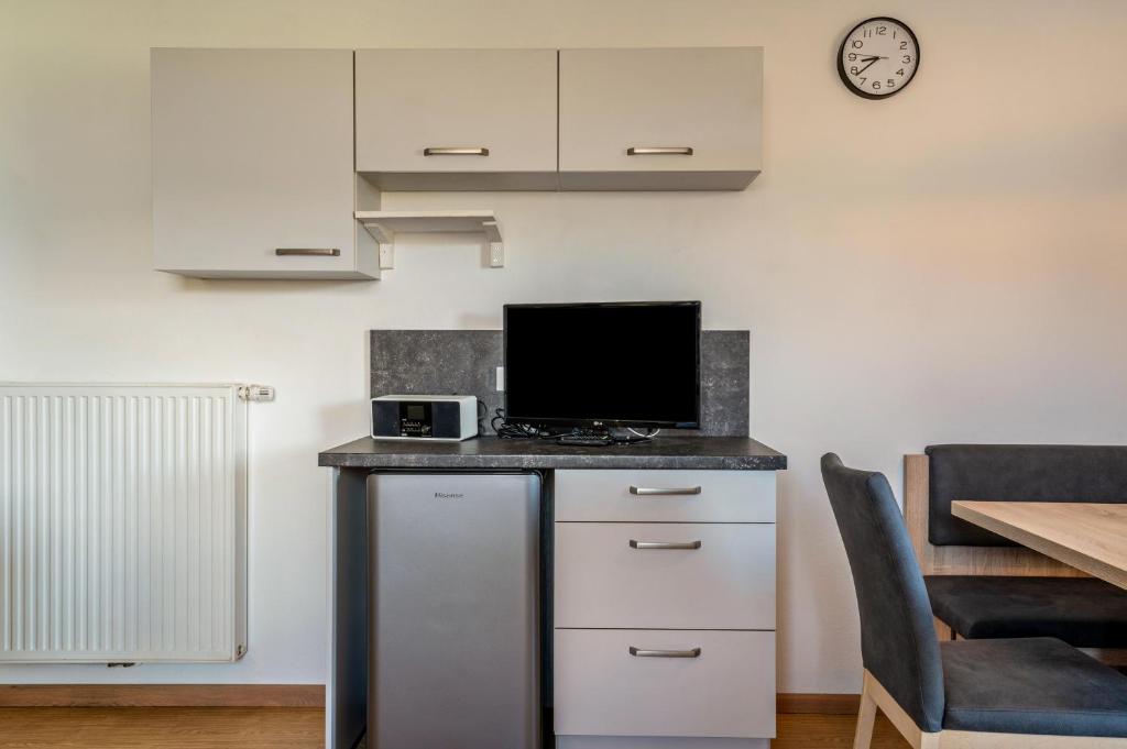 Kuchyň nebo kuchyňský kout v ubytování Gatscherhof Apt Abendrot