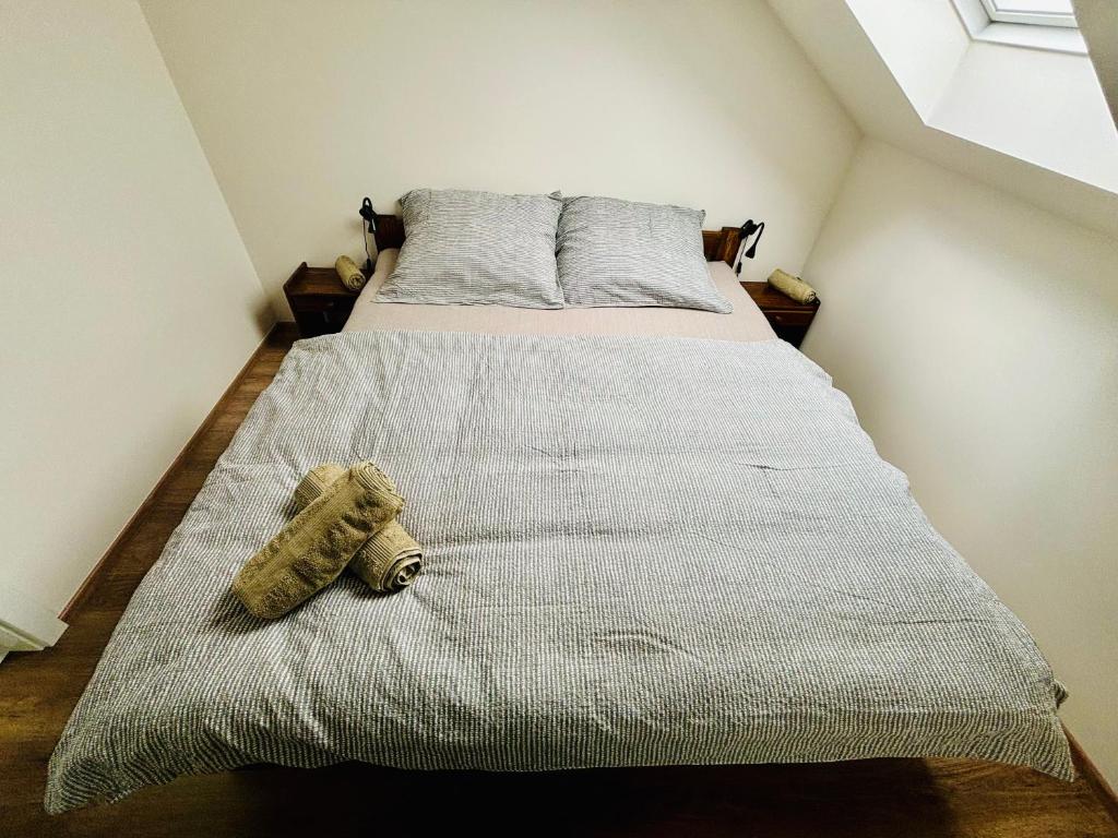 Postel nebo postele na pokoji v ubytování Apartmán Moulis