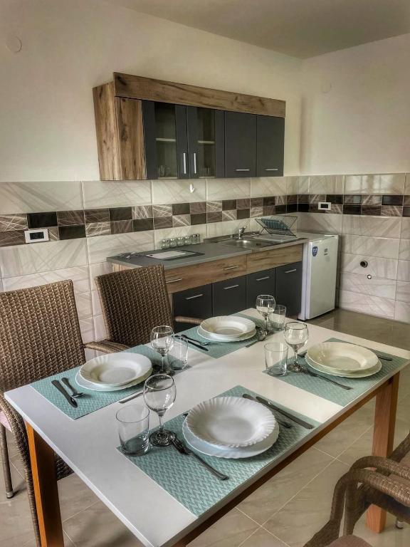 Kuchyň nebo kuchyňský kout v ubytování Apartman Cvetkovic