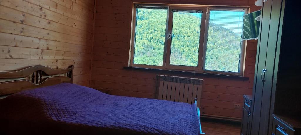Postel nebo postele na pokoji v ubytování У Інни