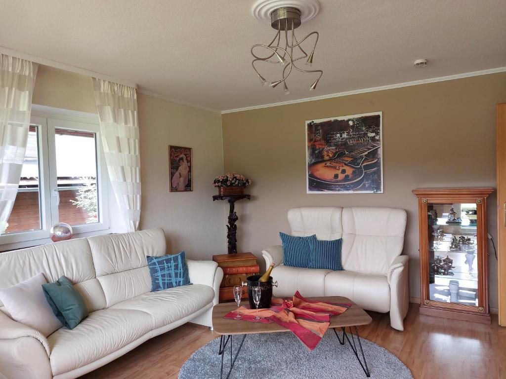 Χώρος καθιστικού στο Ferienwohnung Oberstdorf