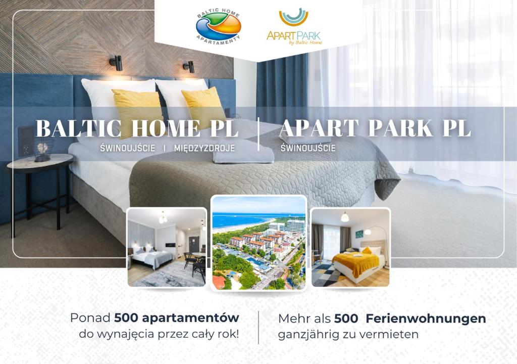 Postel nebo postele na pokoji v ubytování ApartPark by Baltic Home