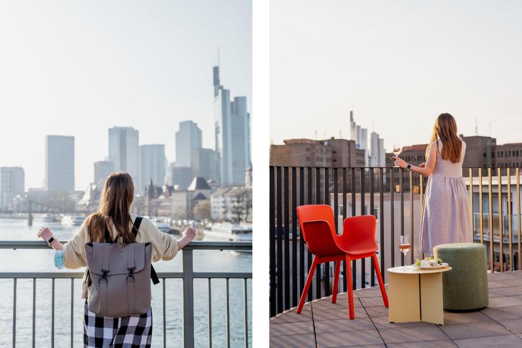 Uma varanda ou terraço em STAYERY Frankfurt Sachsenhausen