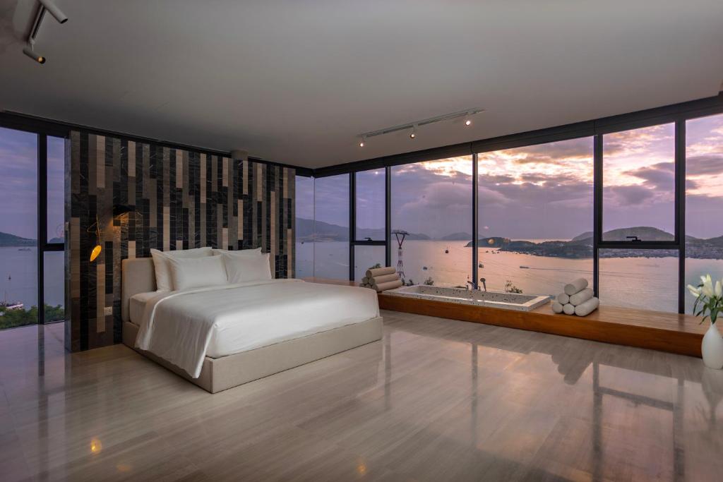 Postel nebo postele na pokoji v ubytování Venity Villa Nha Trang