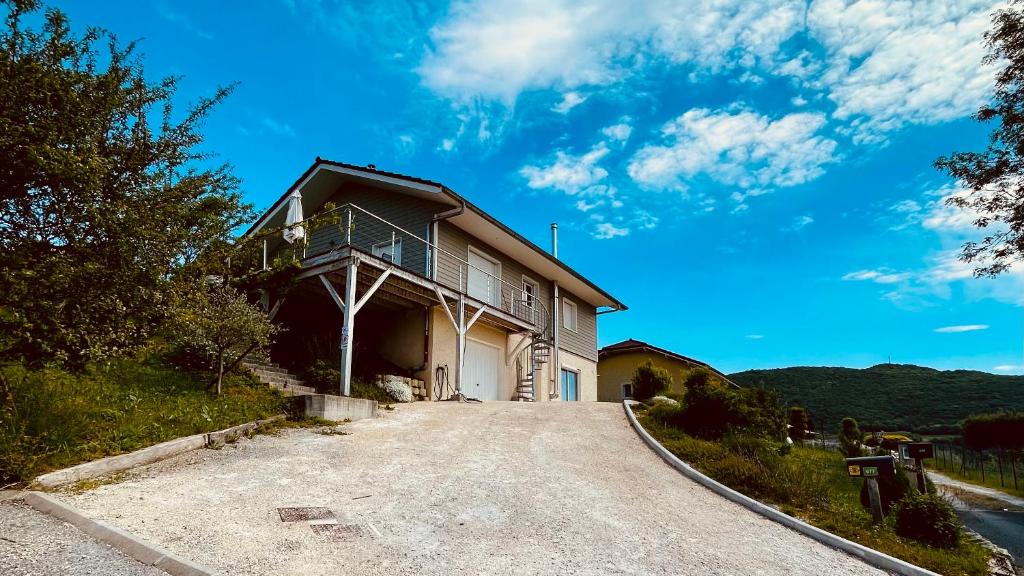 a house on the side of a hill at Sweet home 74 in Frangy