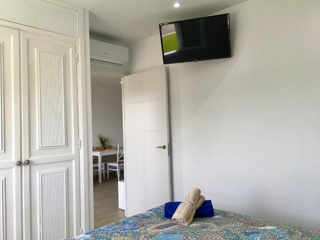 TV a/nebo společenská místnost v ubytování vista oceano spiaggia a 250 m Wi-Fi AC e TV in camera e zona giorno