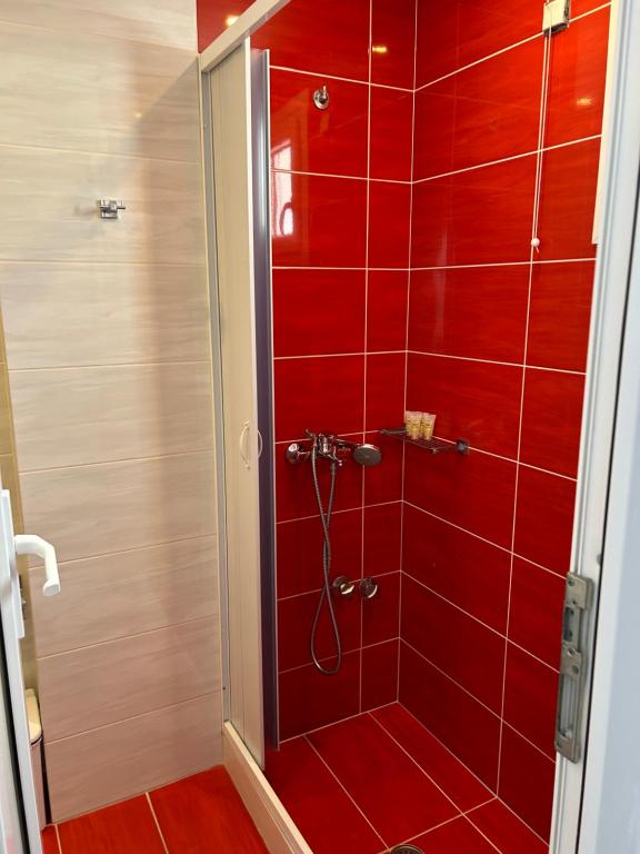 Koupelna v ubytování Hotel Milena