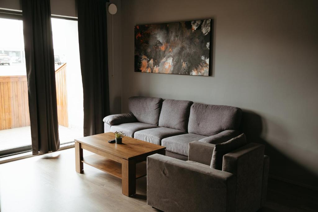 Posezení v ubytování Vík Apartments