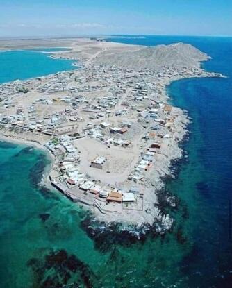 an aerial view of an island in the ocean at Scottscondo in La Choya