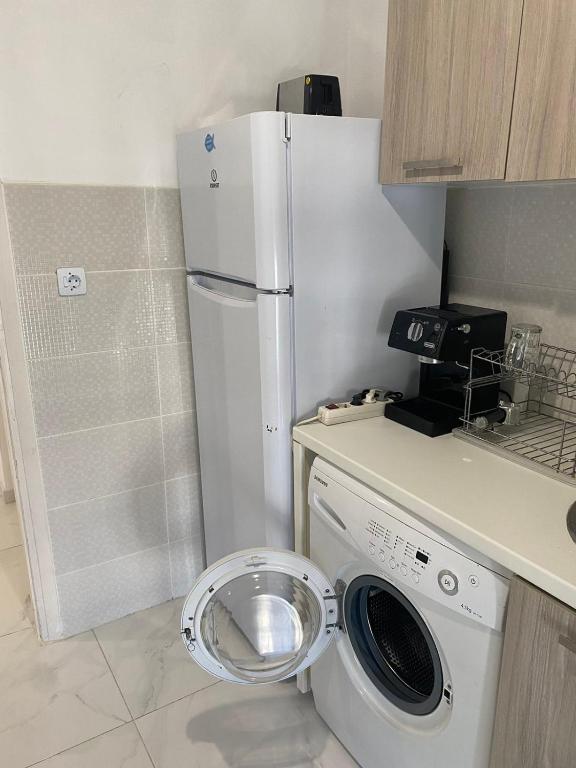 Kuchyň nebo kuchyňský kout v ubytování Vasilev Apartment, Nea Kallikratia