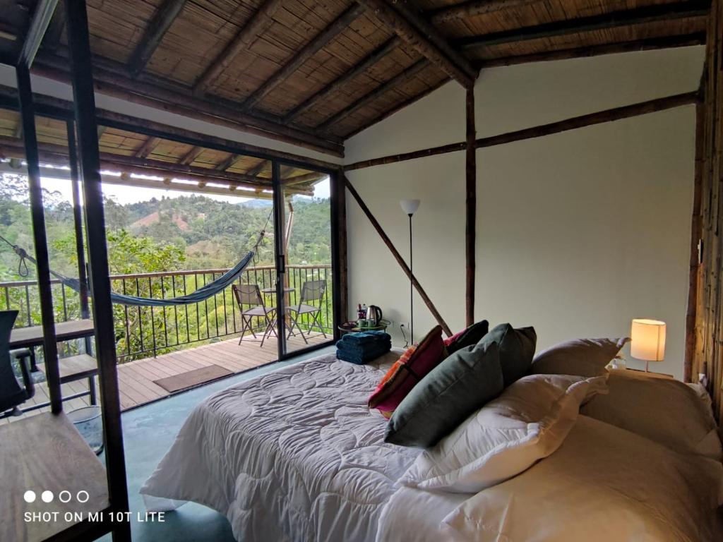 Postel nebo postele na pokoji v ubytování Cabane Araza - Salento