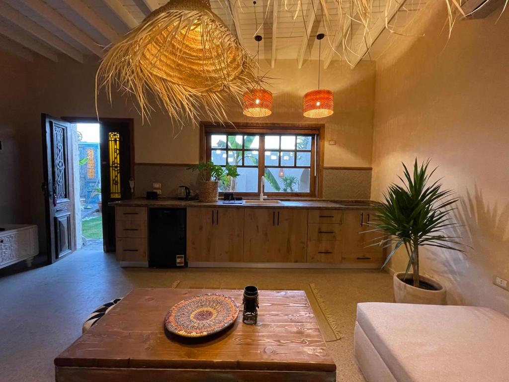 Kuchyň nebo kuchyňský kout v ubytování Mannam apartment boho