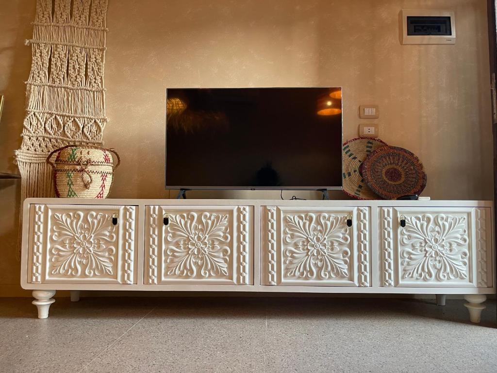 TV a/nebo společenská místnost v ubytování Mannam apartment boho
