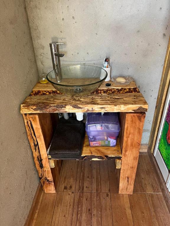 Kuchyň nebo kuchyňský kout v ubytování Retiro Bajoestrellas
