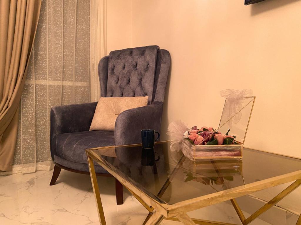 Posezení v ubytování Al Rehab Wohnung