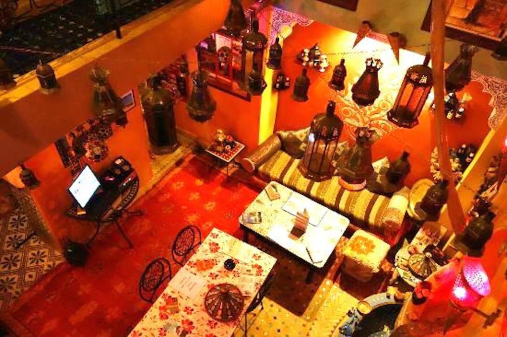 Restaurace v ubytování Riad Layla Rouge