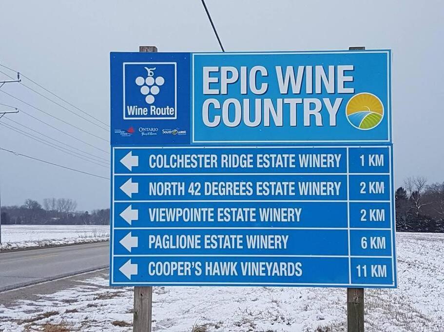 a sign for an apple wine country on the side of a road at Dreamcatcher Coast House in Essex