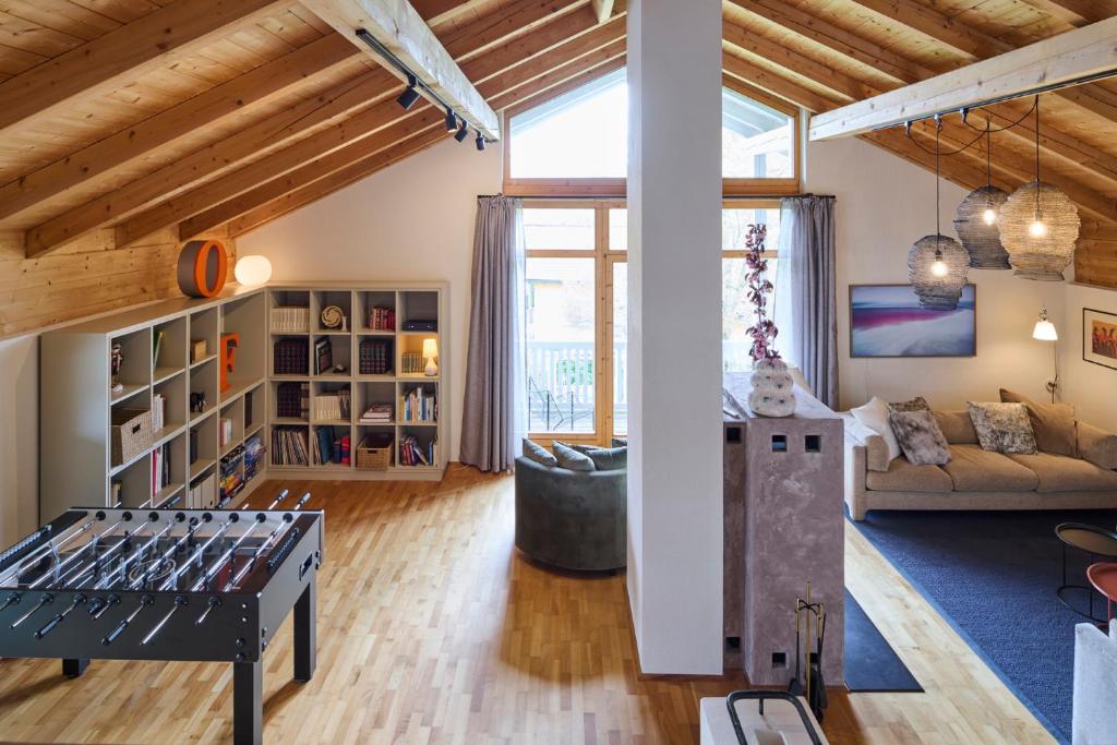 Postel nebo postele na pokoji v ubytování Chalet Waging am See 4 Schlafzimmer
