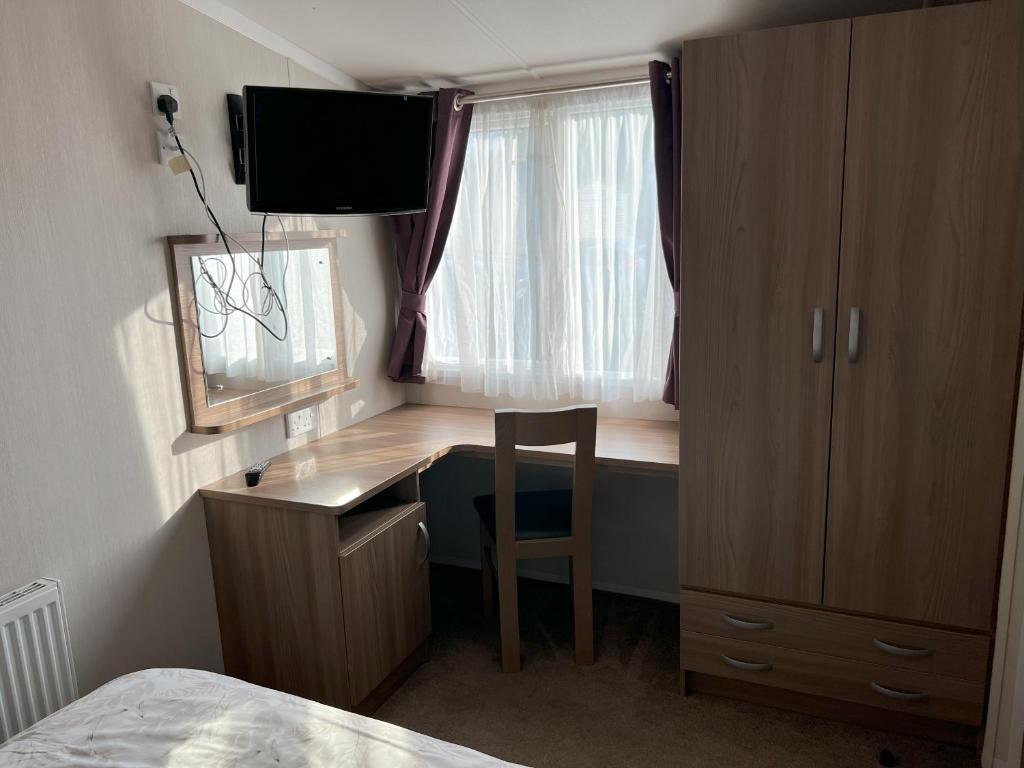 Voodi või voodid majutusasutuse Caravan at Seton Sands, near Edinburgh and Berwick toas