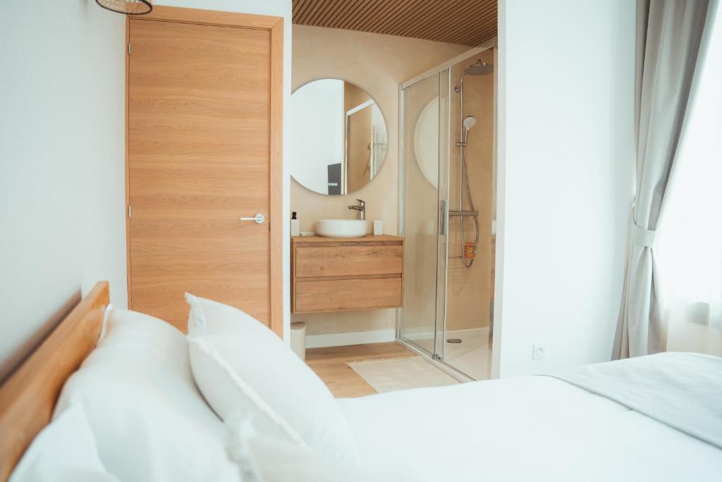 Postel nebo postele na pokoji v ubytování Maison Balas