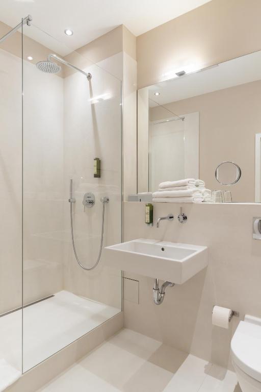 Koupelna v ubytování Hotel Johann
