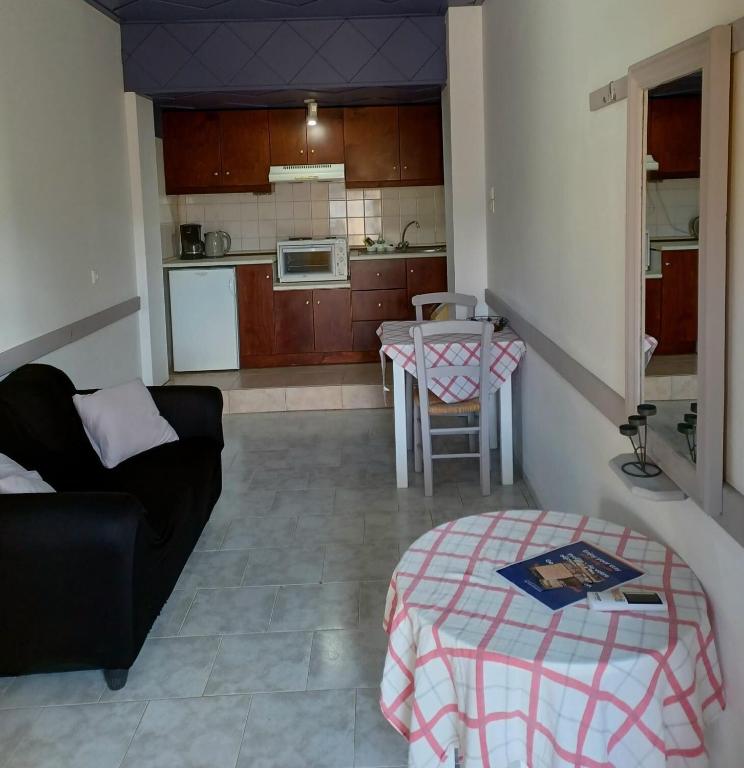 Kuchyň nebo kuchyňský kout v ubytování Apartments and Studios Xenophon