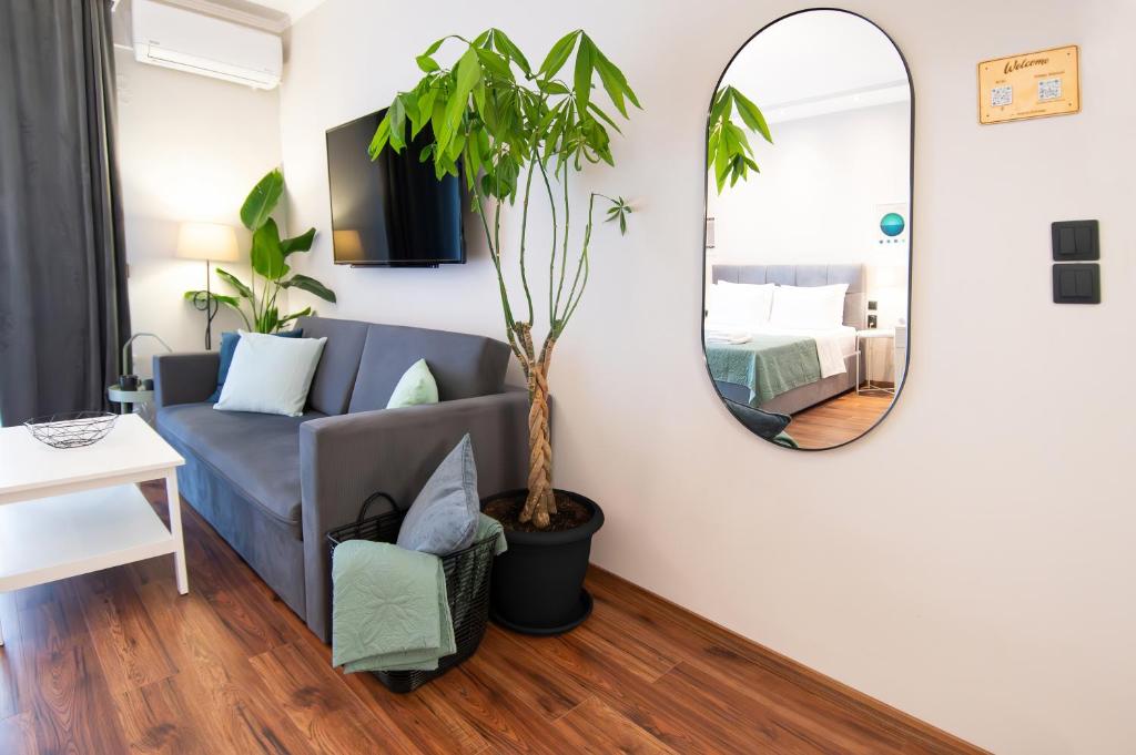 Posezení v ubytování Escape Stay Center Xanthi with Private Parking MenoHomes 4A