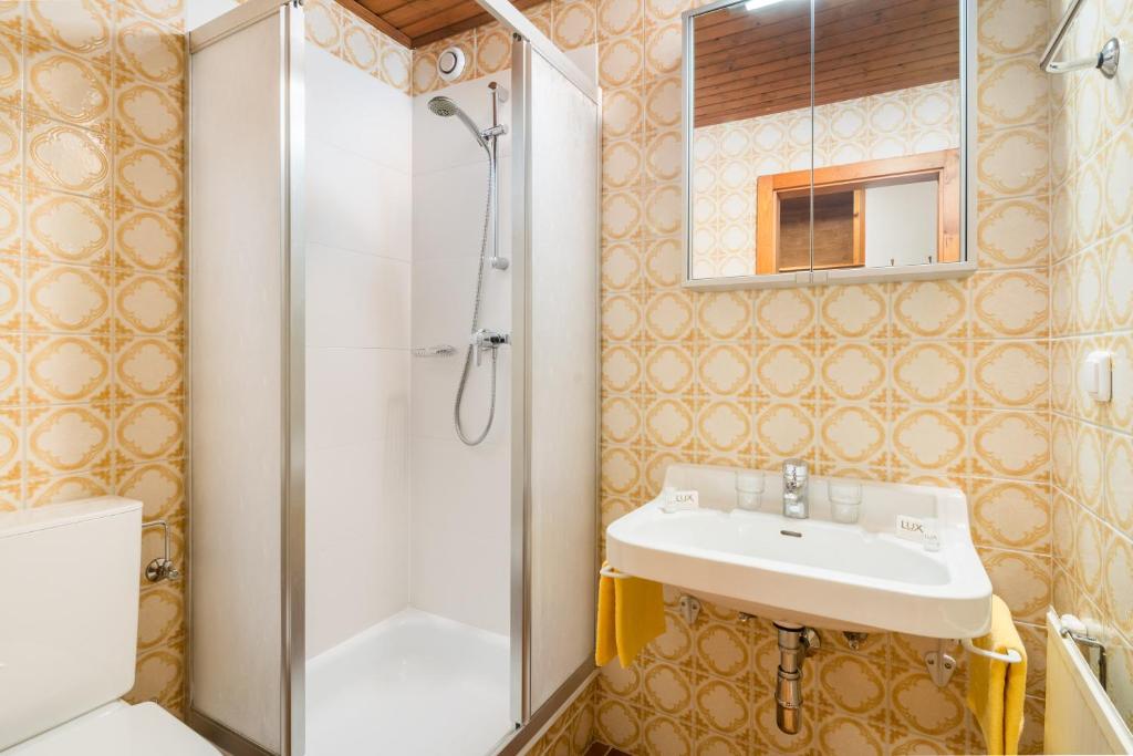 Koupelna v ubytování Pension Rainhof