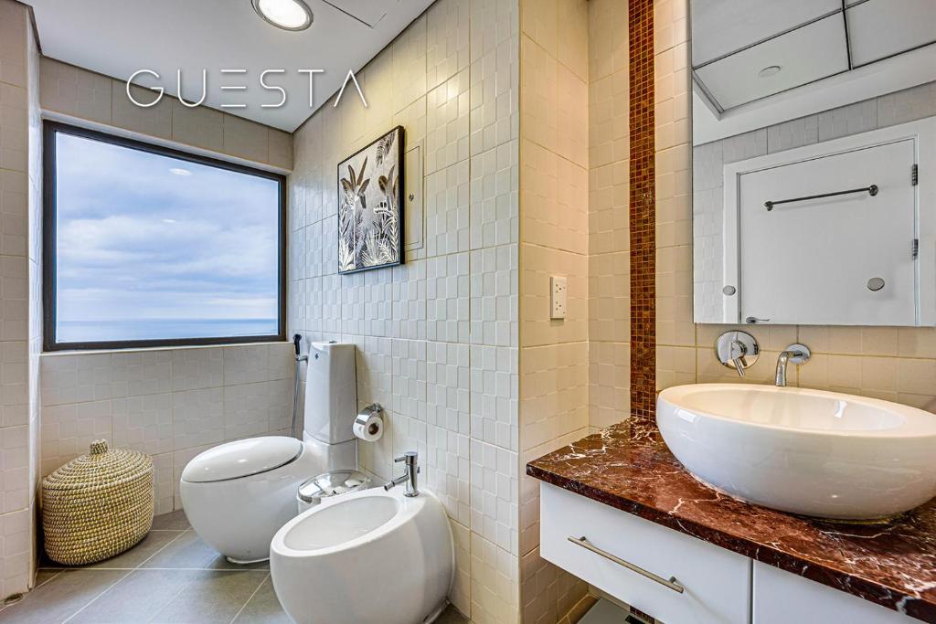 Koupelna v ubytování Jumeirah Beach Residence, Dubai Marina