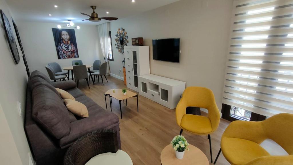 TV a/nebo společenská místnost v ubytování Arco de Toledo