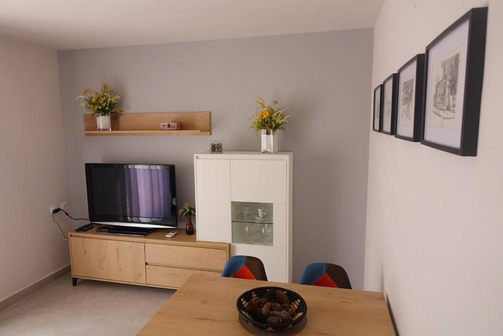 Televízia a/alebo spoločenská miestnosť v ubytovaní apartament dúplex "Alsina"