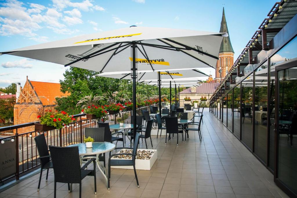 Balkón nebo terasa v ubytování Daugirdas Old City Hotel