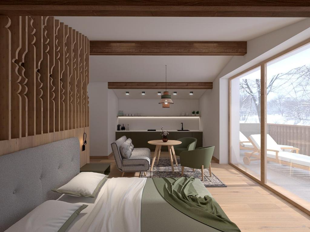 Posezení v ubytování Stricker Aparthotel