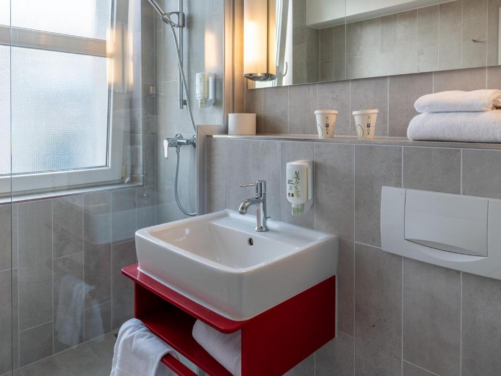 Koupelna v ubytování B&B HOTEL Aachen City-Ost