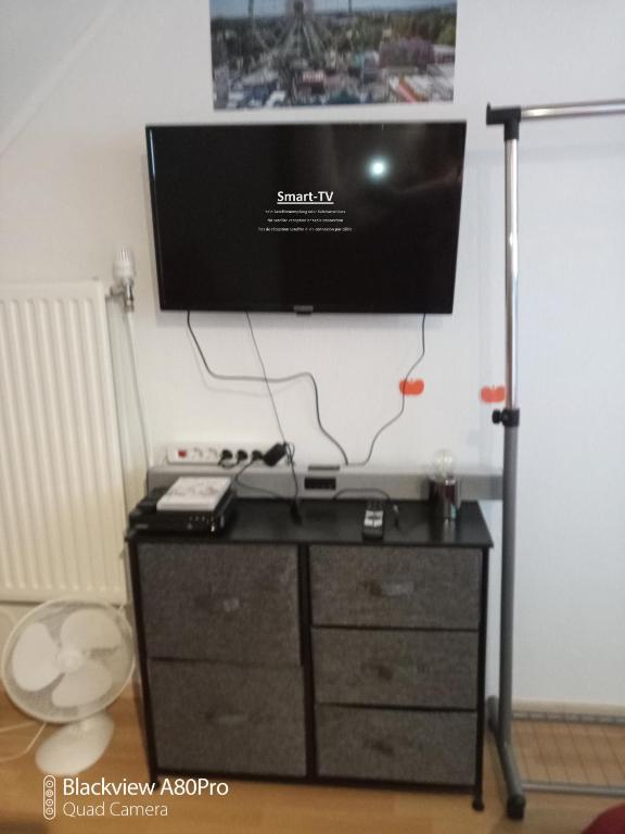 TV a/nebo společenská místnost v ubytování Um Burebierg apartment 35m2