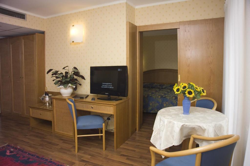 TV a/nebo společenská místnost v ubytování Hotel Metropole