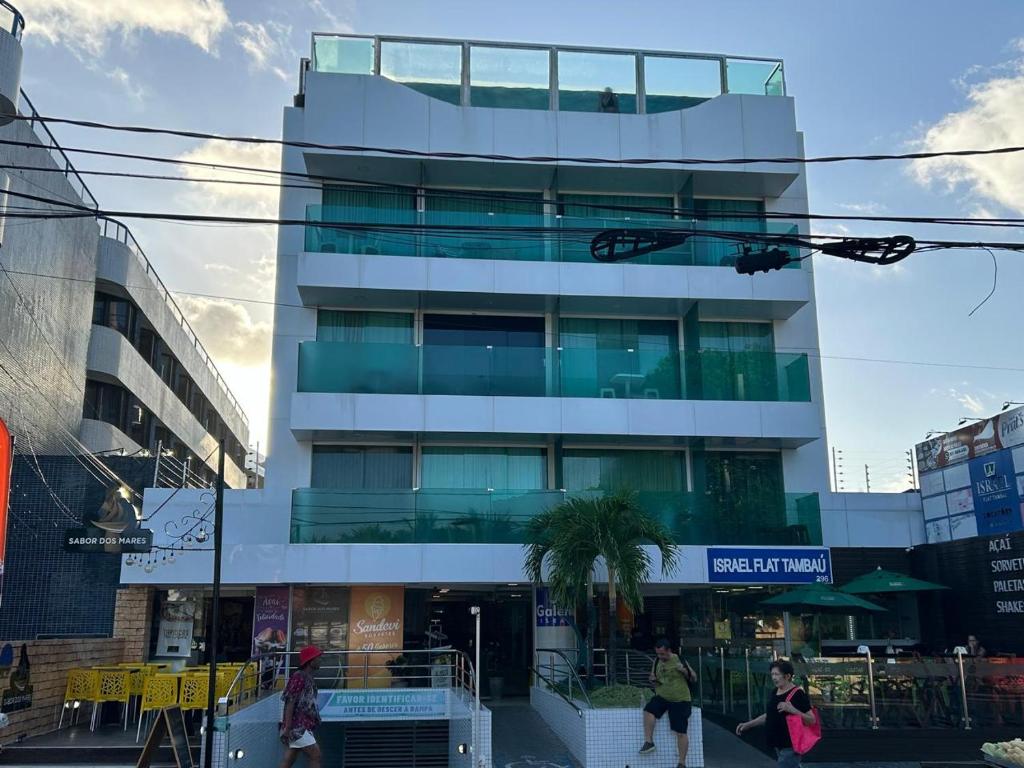 O edifício em que o apart-hotel se localiza