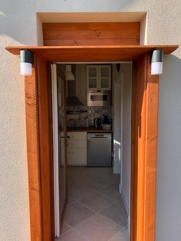 Kuchyň nebo kuchyňský kout v ubytování Apartment Nedamov