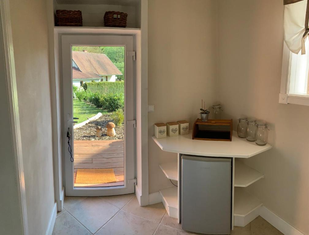 Kuchyň nebo kuchyňský kout v ubytování Apartment Nedamov