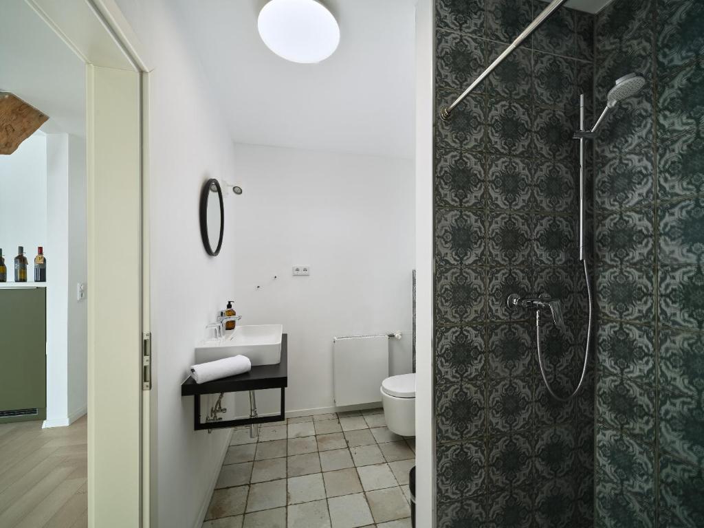 Koupelna v ubytování Hotel Siebzehn80