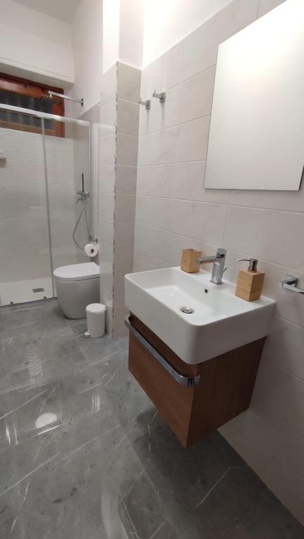 A bathroom at R Family