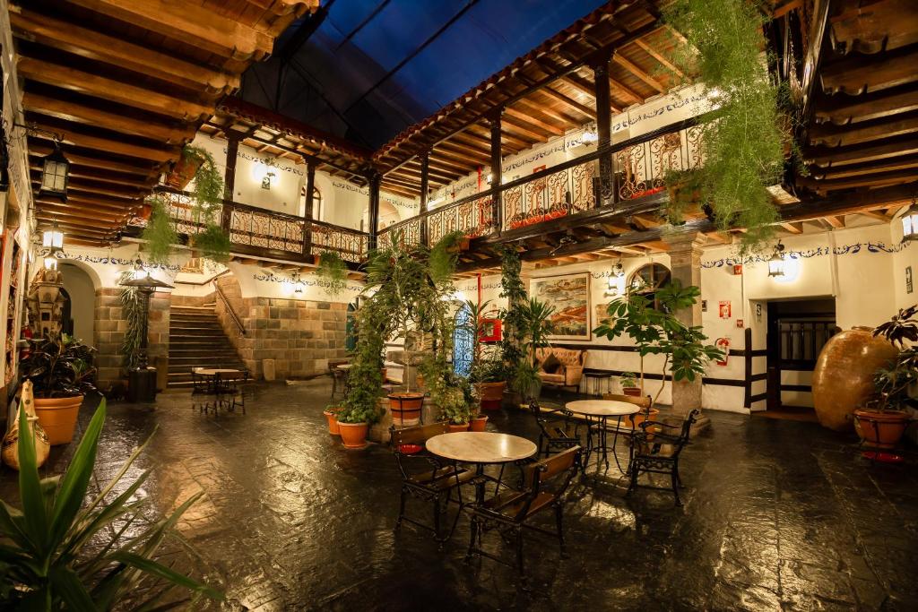 Restaurace v ubytování Hotel Hacienda Cusco Plaza
